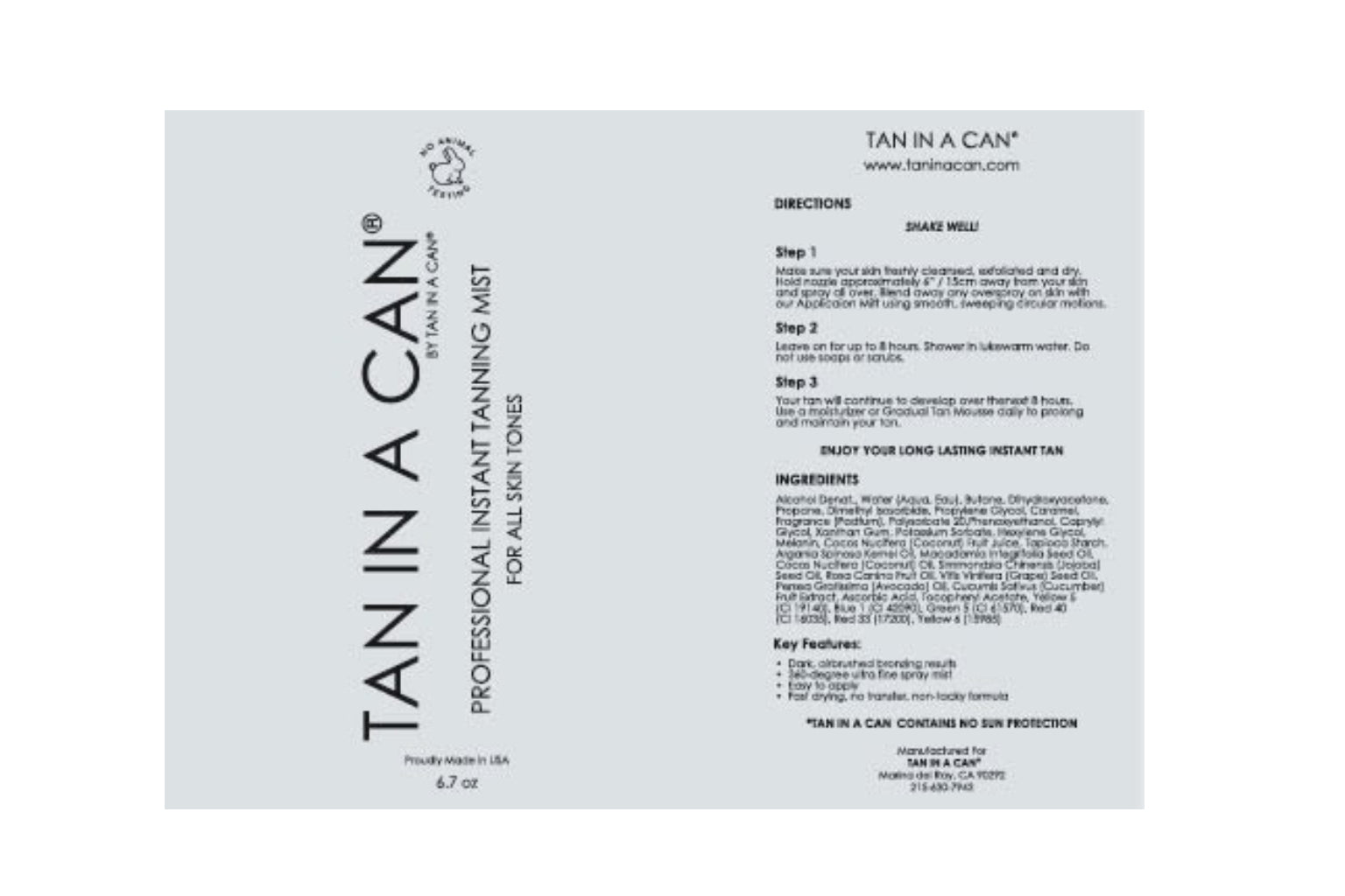 1 Tan in a bottle®  + Free Mitt